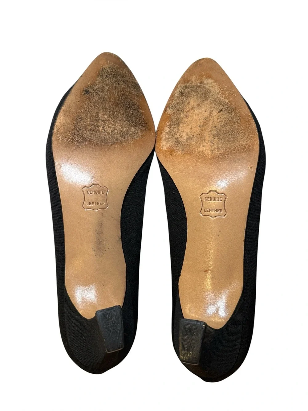 Vintage A’Mano Women’s Black Kitten Heels Size 7.5 Medium EUC
